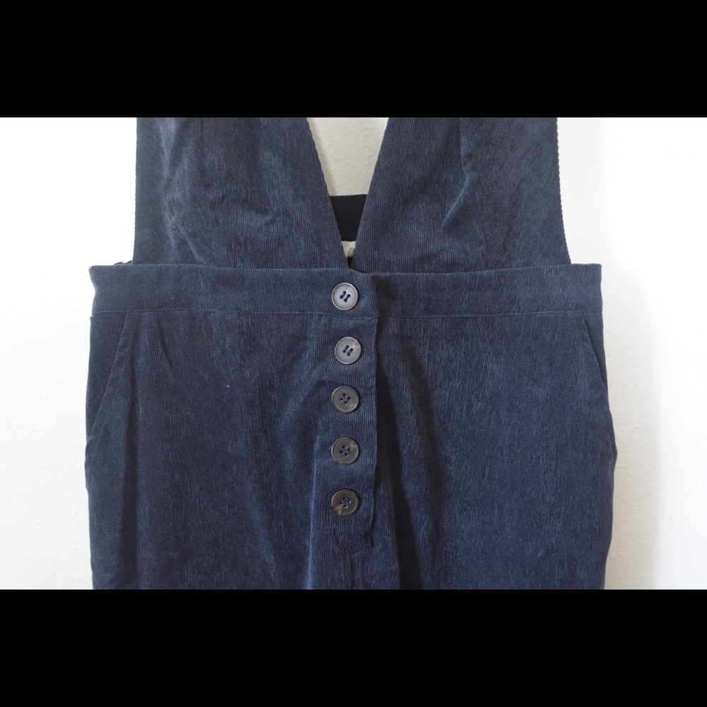 NWT Lush Navy corduroy overalls
